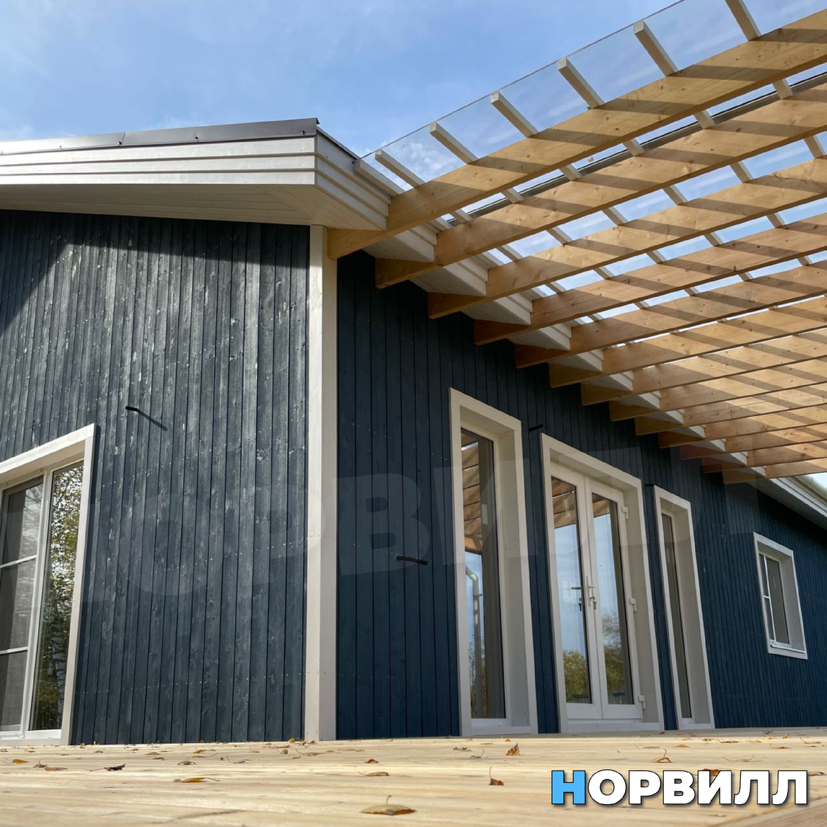 Пристройки патио и пергола с монолитным карбонатом