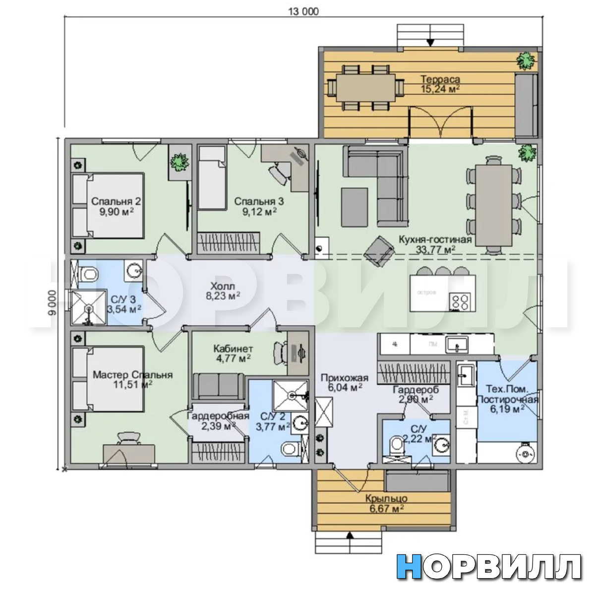 Альтернативная планировка проекта Клиппен
