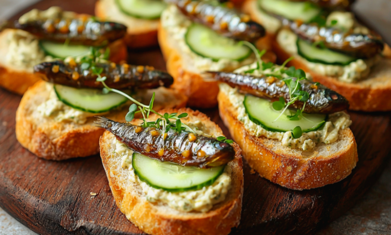 Бутеры со шпротами