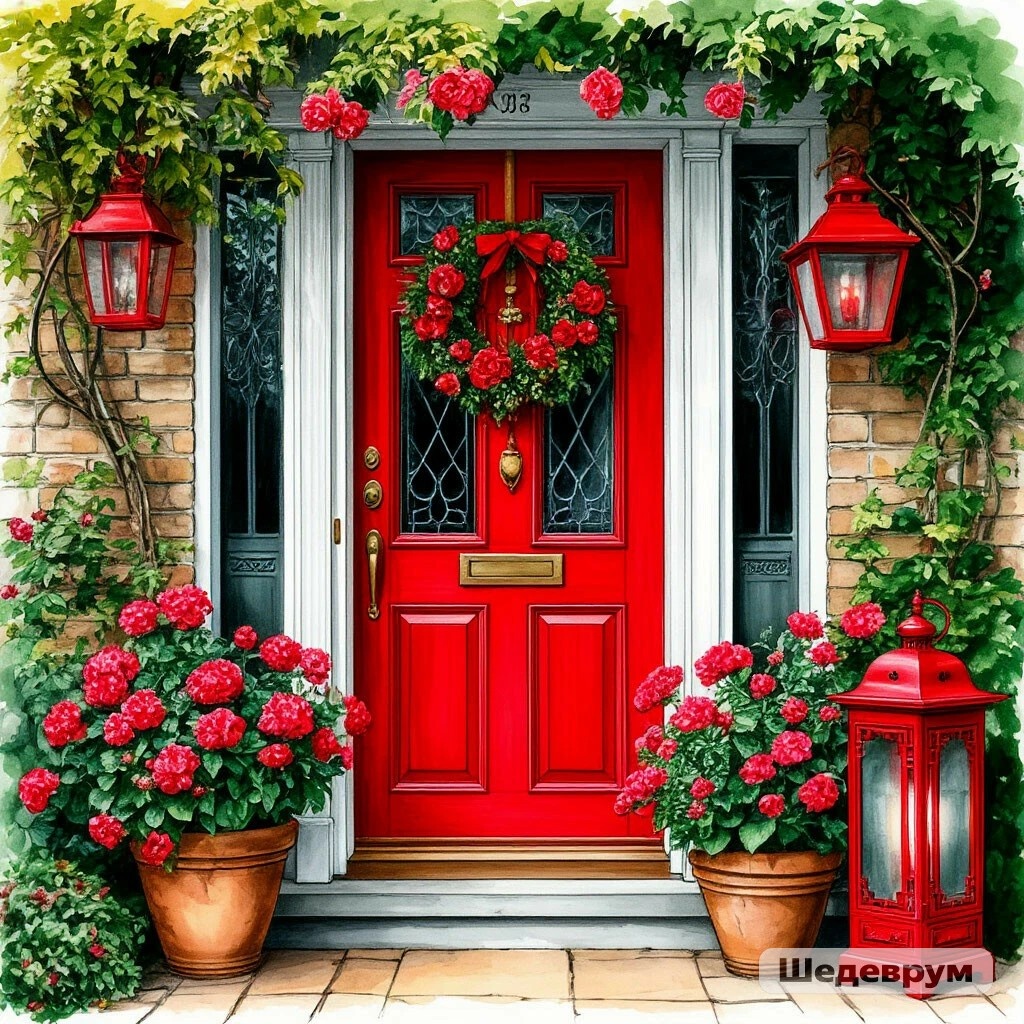 Красивую дверь для нас нарисовал Шедеврум