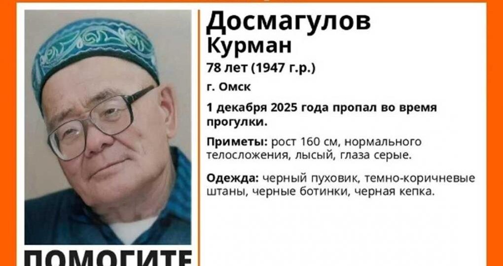 Пожилой омич во всём чёрном пропал после прогулки