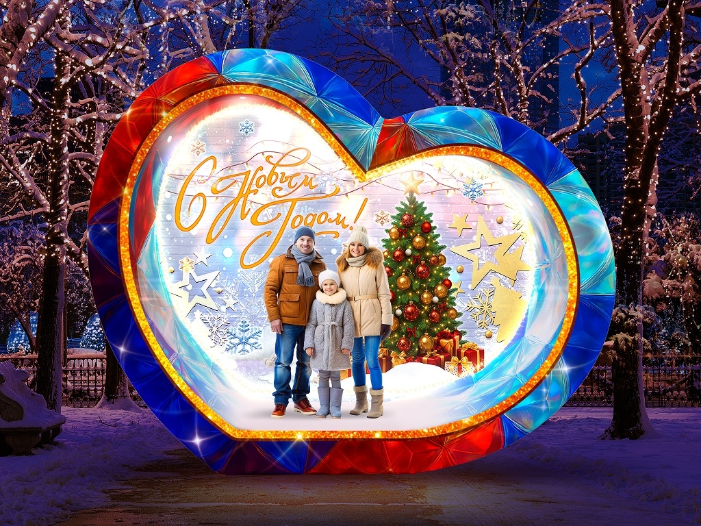 Надувная фотозона «Сердце»