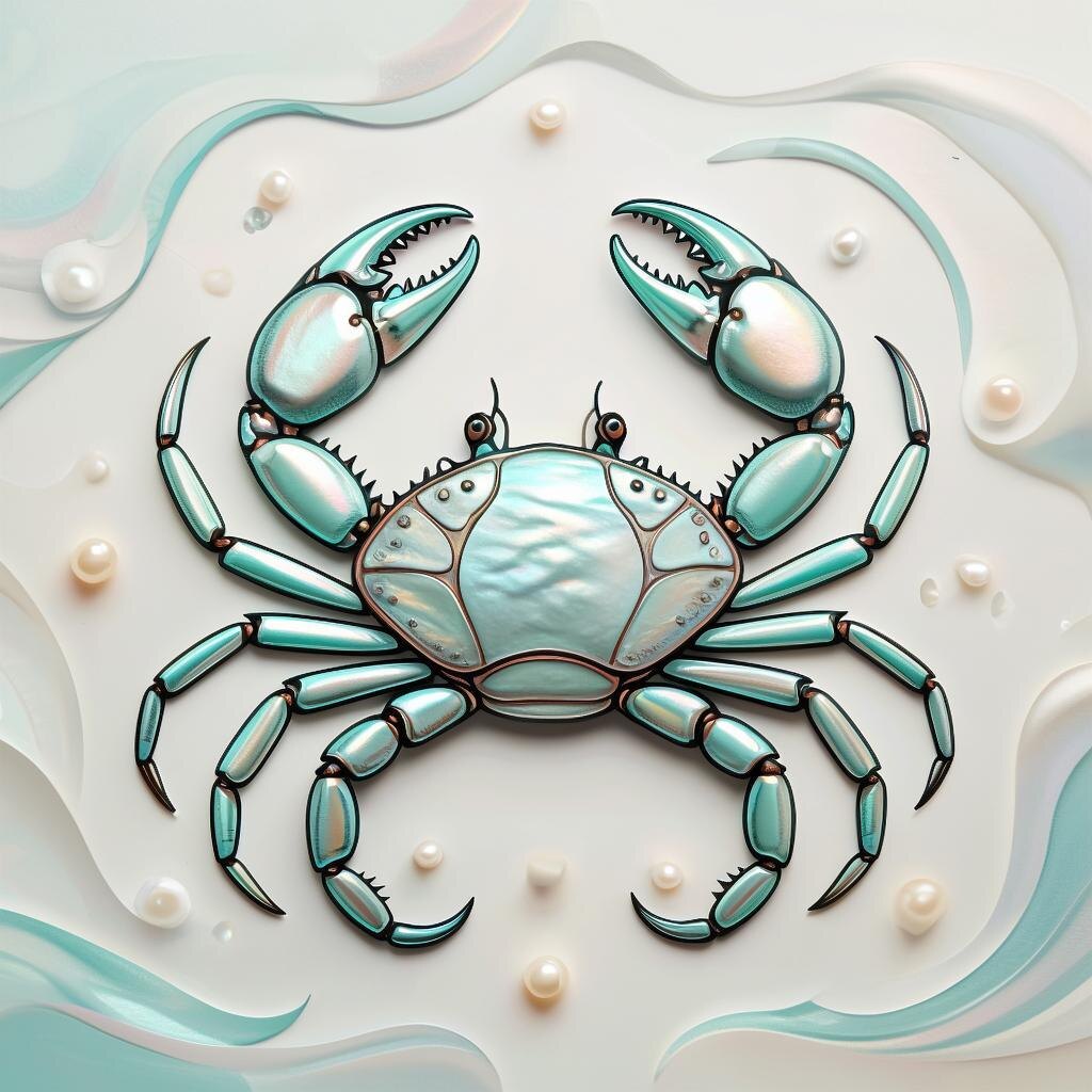 Знак Зодиака Рак. Иллюстрация сгенерирована нейросетью