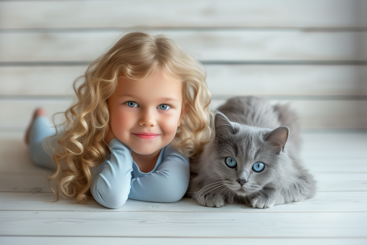 Олесенька и ее котик по имени Икот! Это имя ему придумала сама Олеся