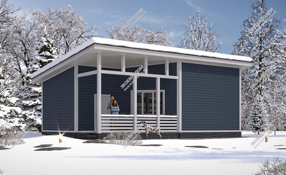 Уютная терраса с видом на природу — эмоции, которые запомнятся надолго. Проект СИП-бани