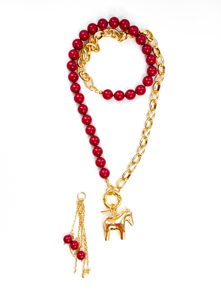 Колье с лошадкой от lotus silver