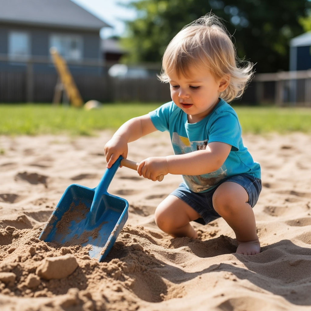 Нейросеть тоже отказалась добавлять снеголеп на картинку с песочницей летом.