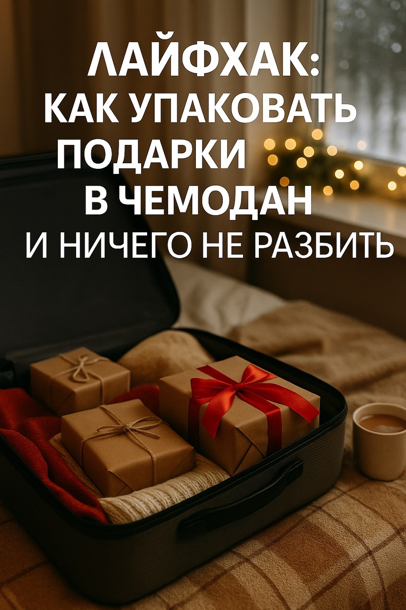 🎁 5 лайфхаков, как упаковать новогодние подарки в чемодан и ничего не разбить