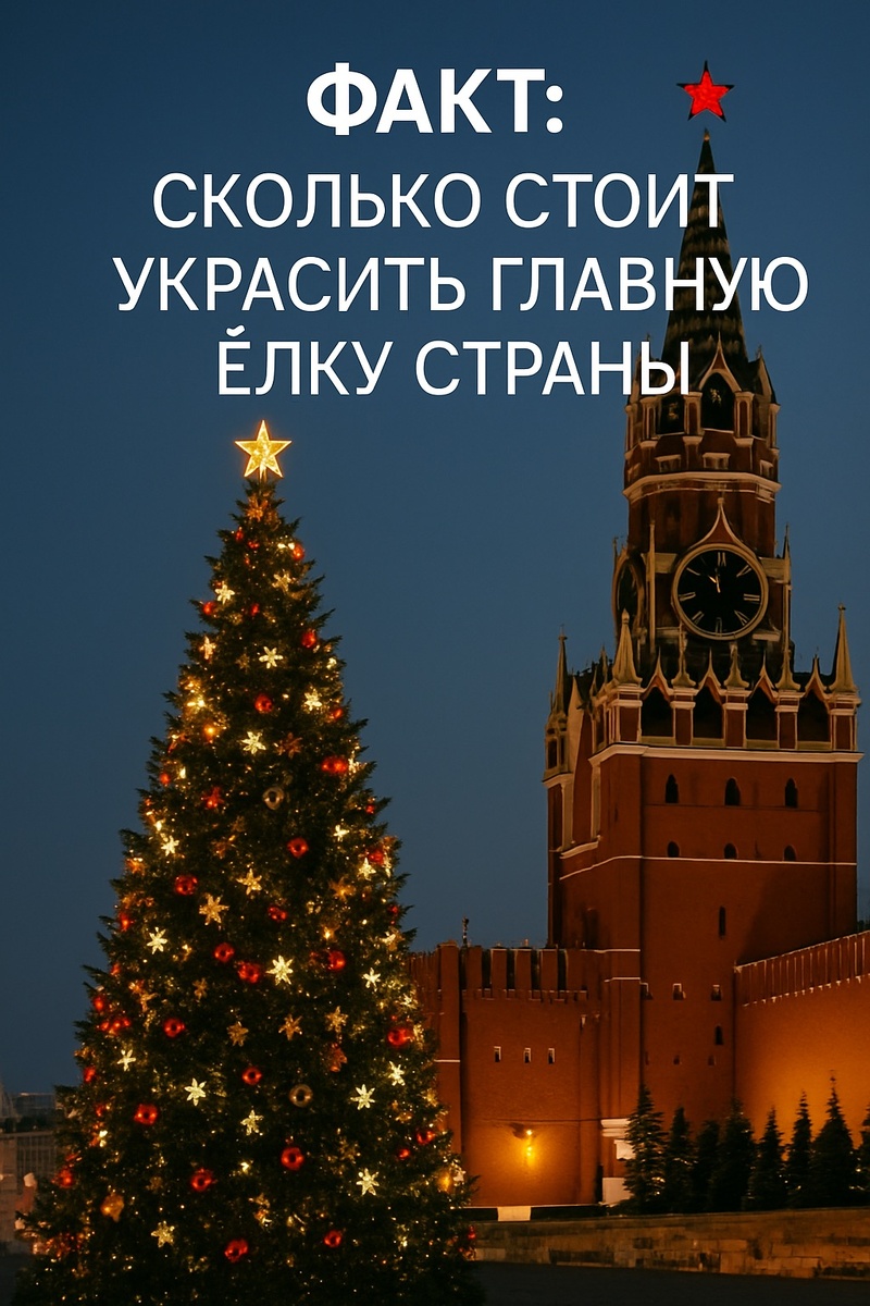 ❓ Факт дня: сколько стоит украсить главную ёлку страны на Красной площади?
