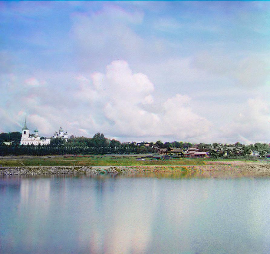 Вид на Череповец, 1909 год. Фотография сделана Сергеем Михайловичем Прокудиным-Горским