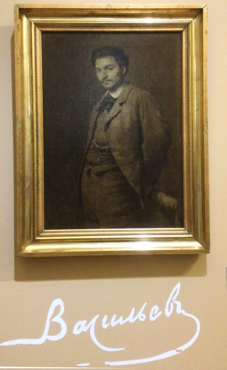 И.Н. Крамской «Портрет Ф.А. Васильева», Первая половина 1870-х годов, ГРМ ( здесь и далее "ГРМ"- Государственный Русский музей) 