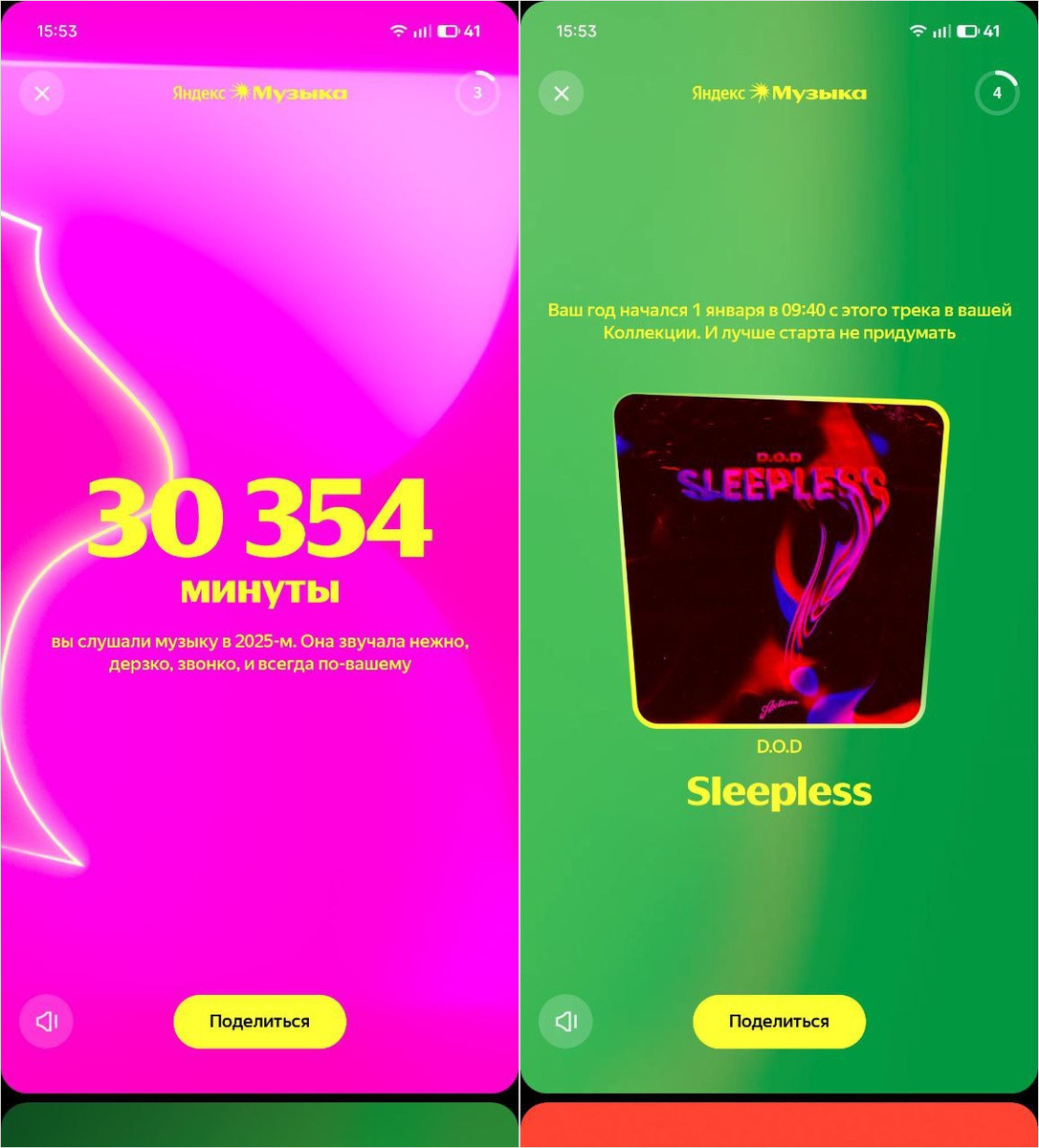    Яндекс Музыка традиционно подсчитывает время прослушивания