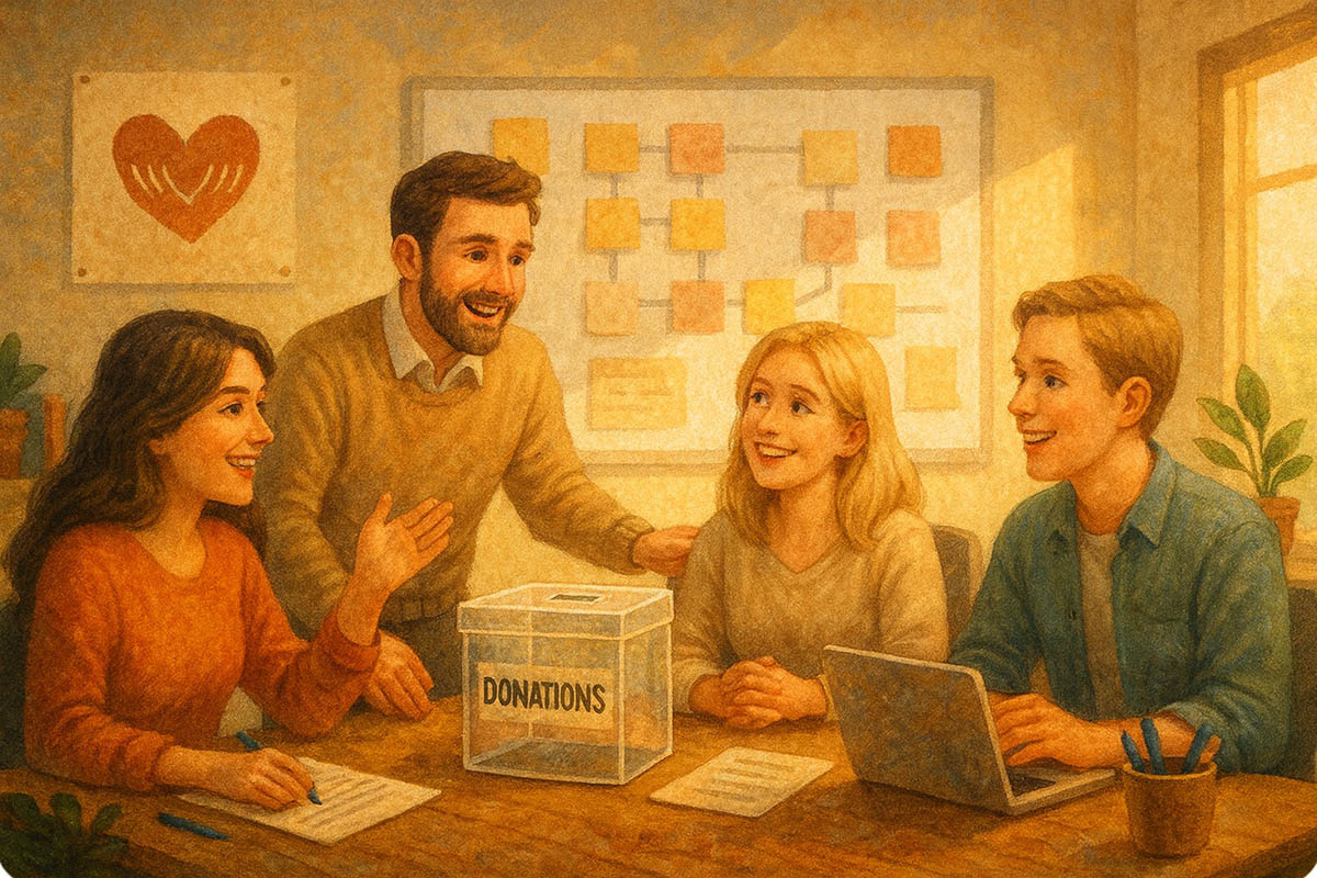 Можно купить игрушки для детского дома, собрать старые одеяла для собачьего приюта или перевести 50 рублей на проверенный сбор. Источник: нейросеть 