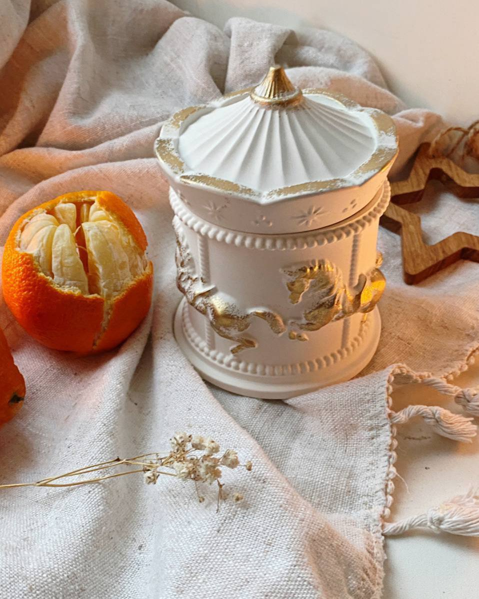 Свеча в форме рождественская карусель