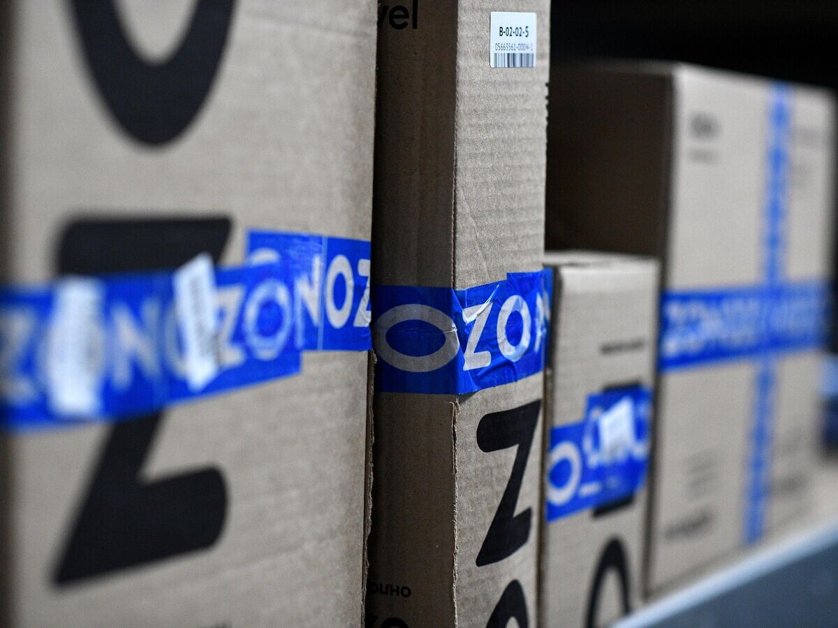    Заказы покупателей на складе в пункте выдачи интернет-магазина OZON в Москве© РИА Новости / Алексей Майшев