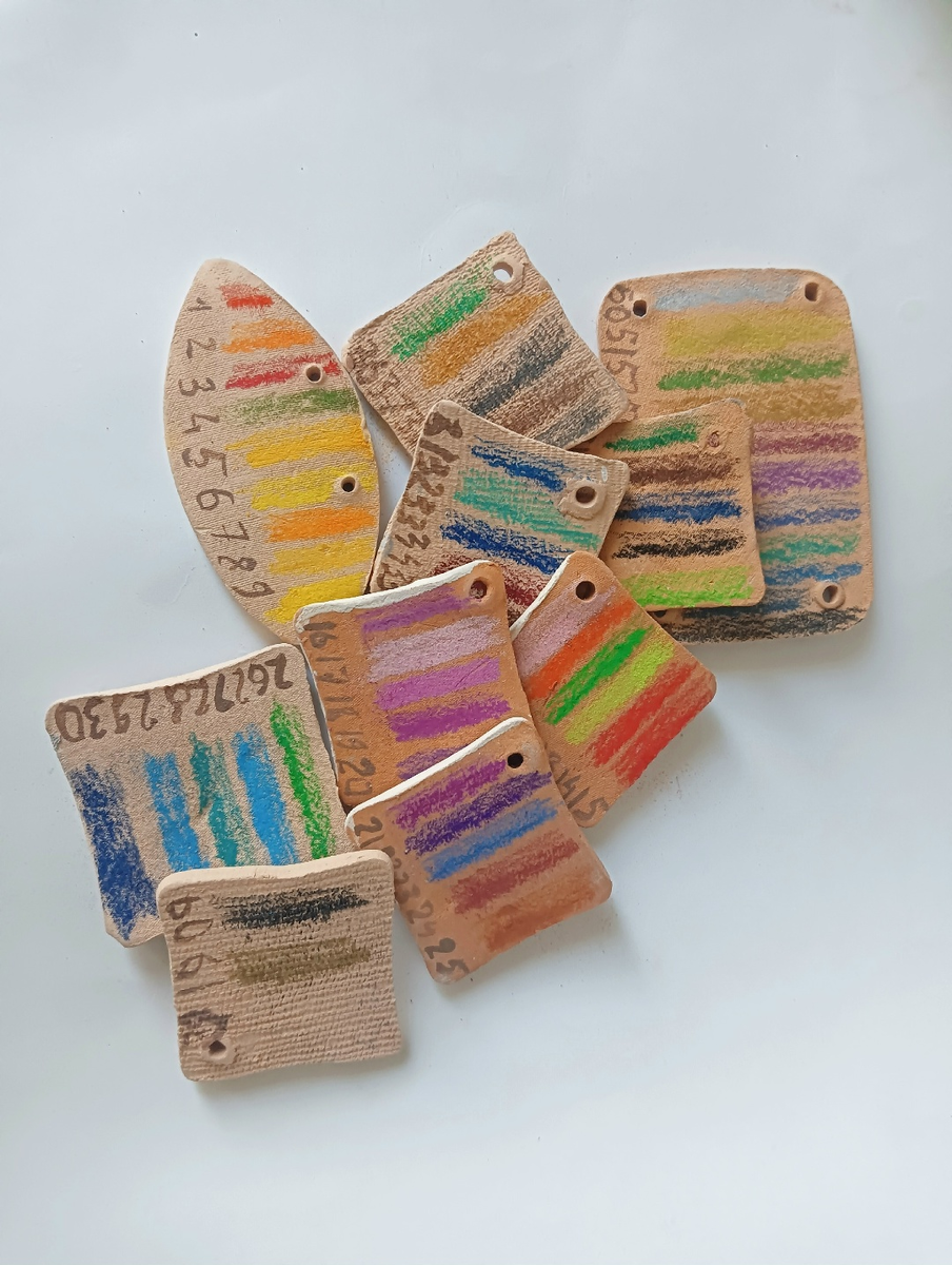 пробники карандашей на керамических заготовках