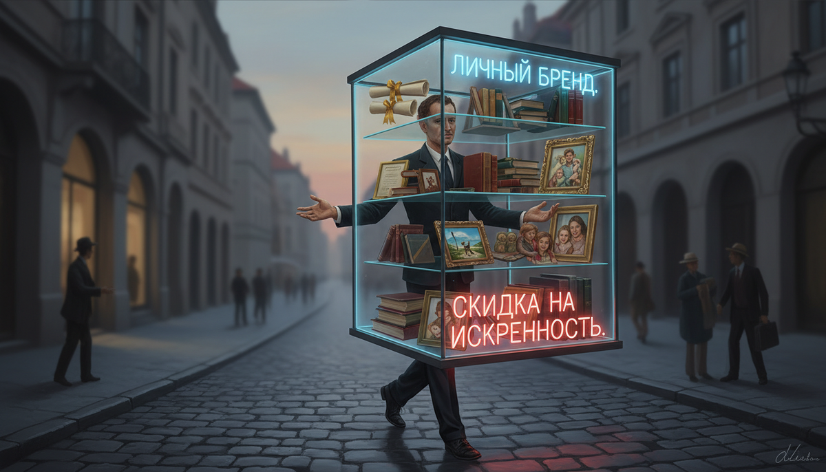 Он — ходячая витрина самого себя