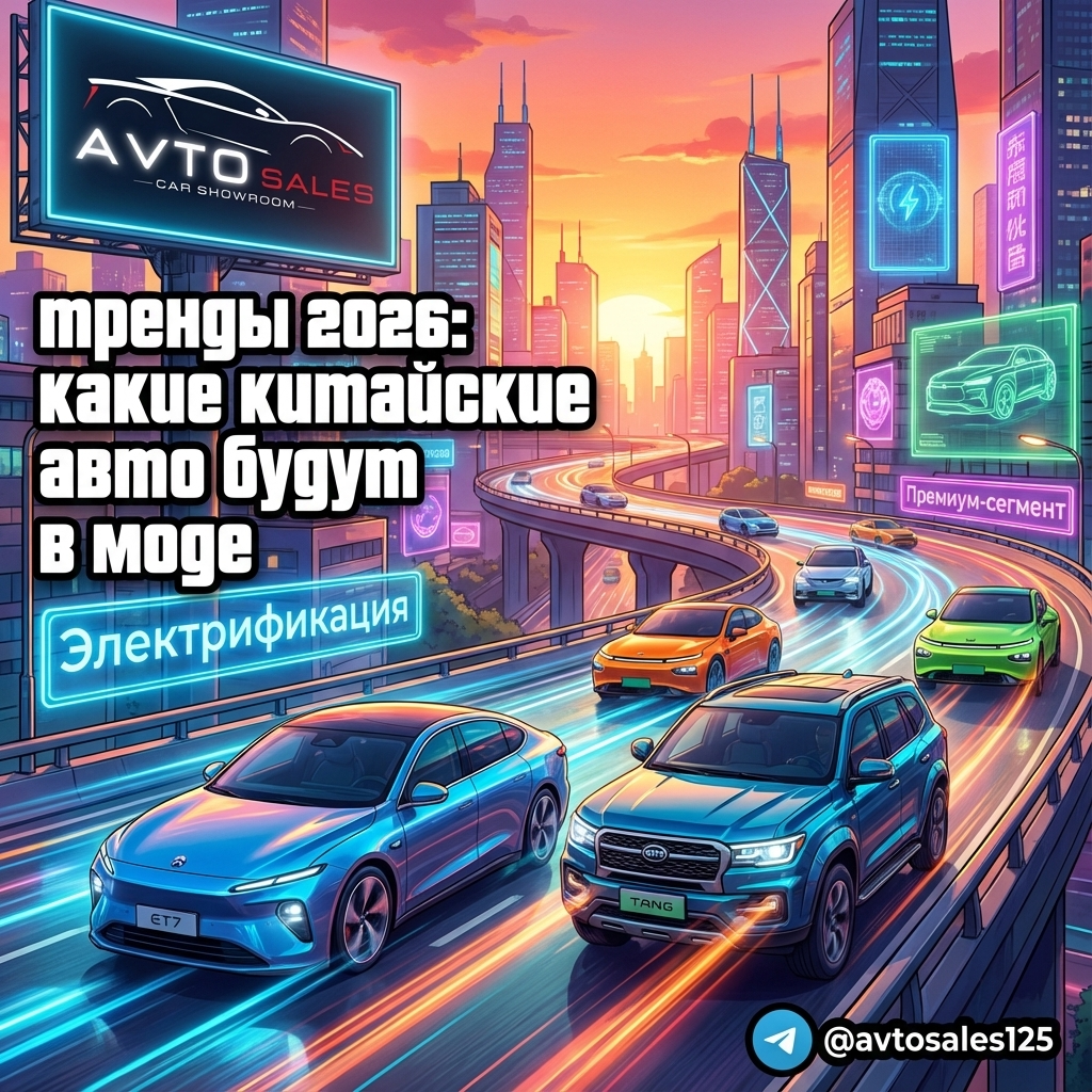    Тренды авто 2026: какие китайские машины станут бестселлерами в России? Авто Сейлс