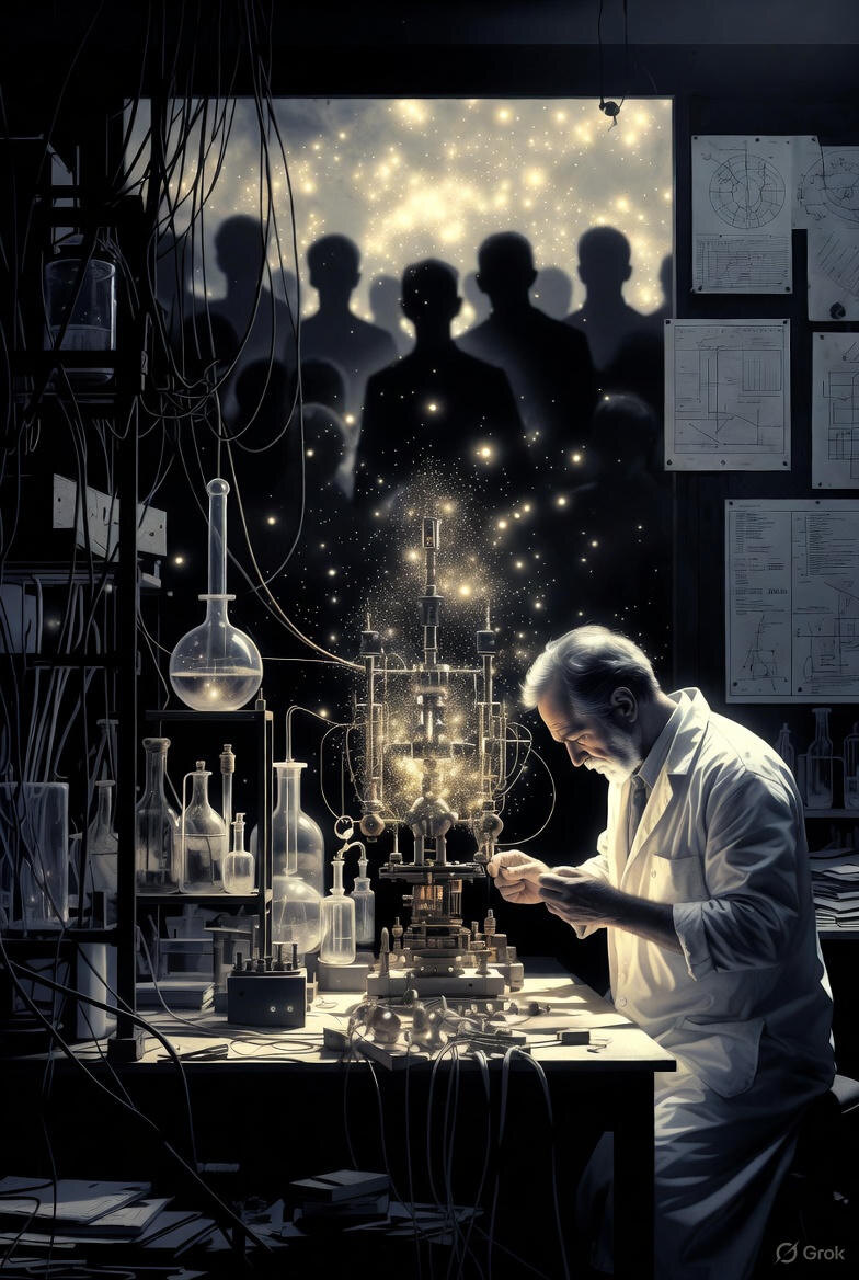 Иллюстрация "Свет, которого боится Академия" создана сетью Грок