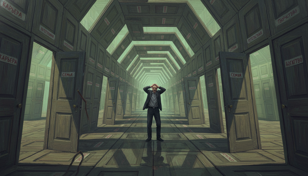 Не в силах выбрать ни одну, потому что боится потерять все остальные