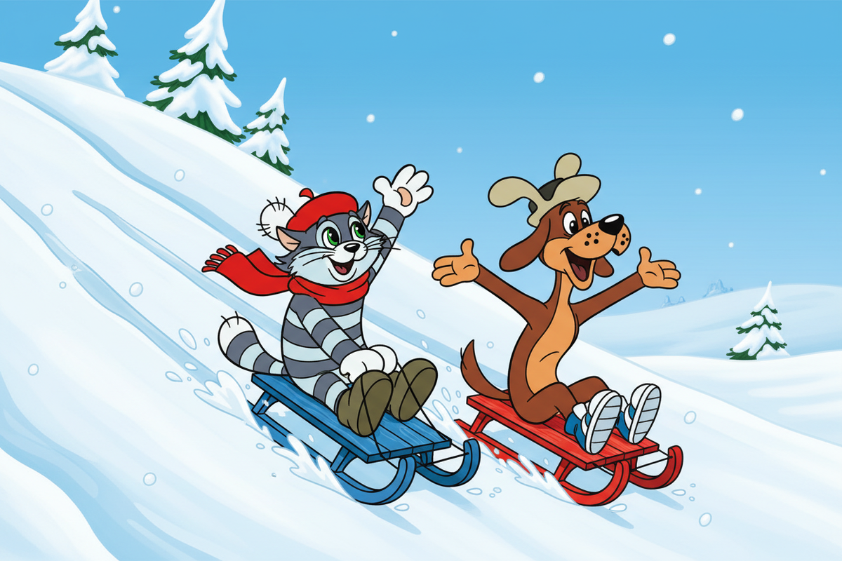 Картинка создана искусственным интеллектом на основании кадров из мультфильма