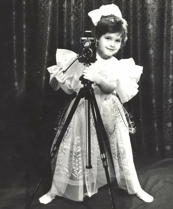 Анна Пескова в детстве.