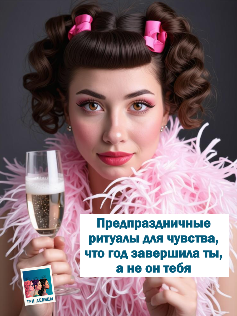 Сгенерированная обложка для статьи в канал Три девицы