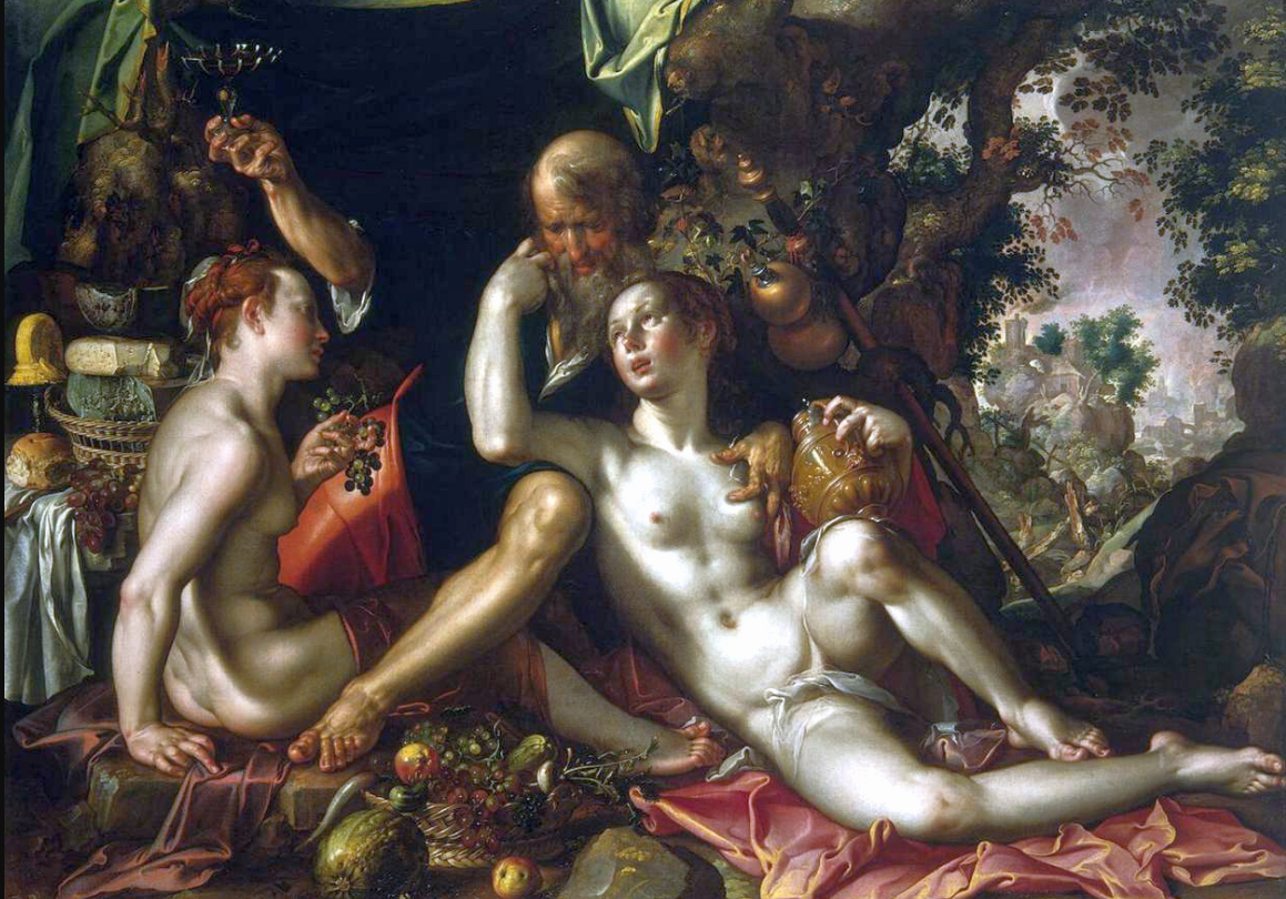 И. Эйтевал, «Лот с дочерьми», 1600.