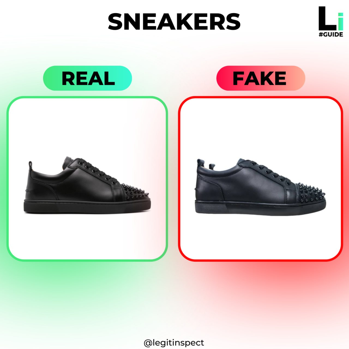 Общий вид: у оригинала идеальный крой и люксовая кожа, у фейка — нарушенные пропорции и дешевые материалы