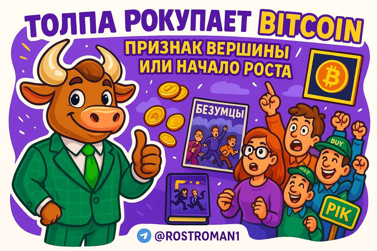    Толпа покупает Bitcoin: скрытая ловушка или прорыв для умных инвесторов РоСТ | Роман о Системном Трейдинге