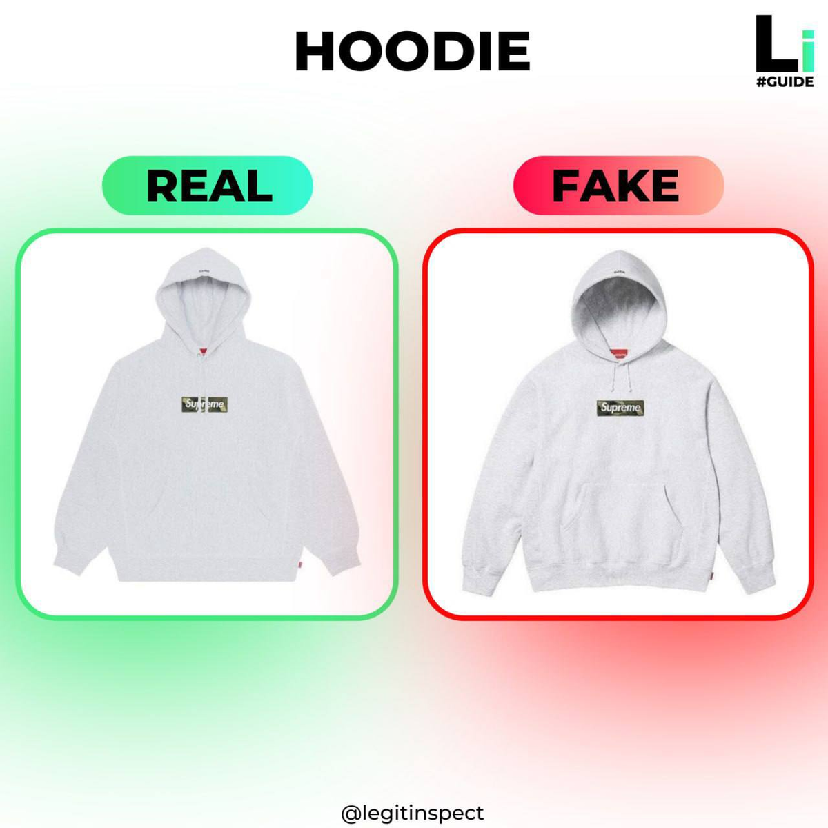 Общий вид: у оригинала плотная тяжелая ткань, у фейка — тонкая и легкая