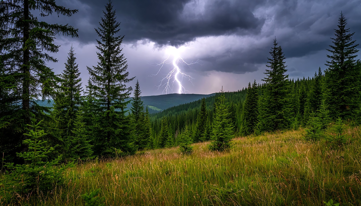 Ударила молния, и появилось здание.