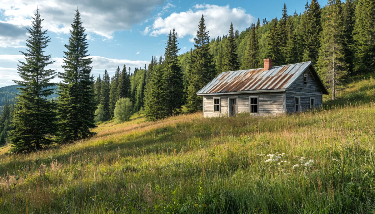 Дом несколько раз возникал и исчезал.