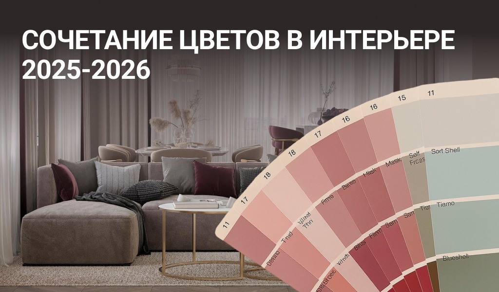 Лучшие цветовые сочетания в интерьере 2025-2026