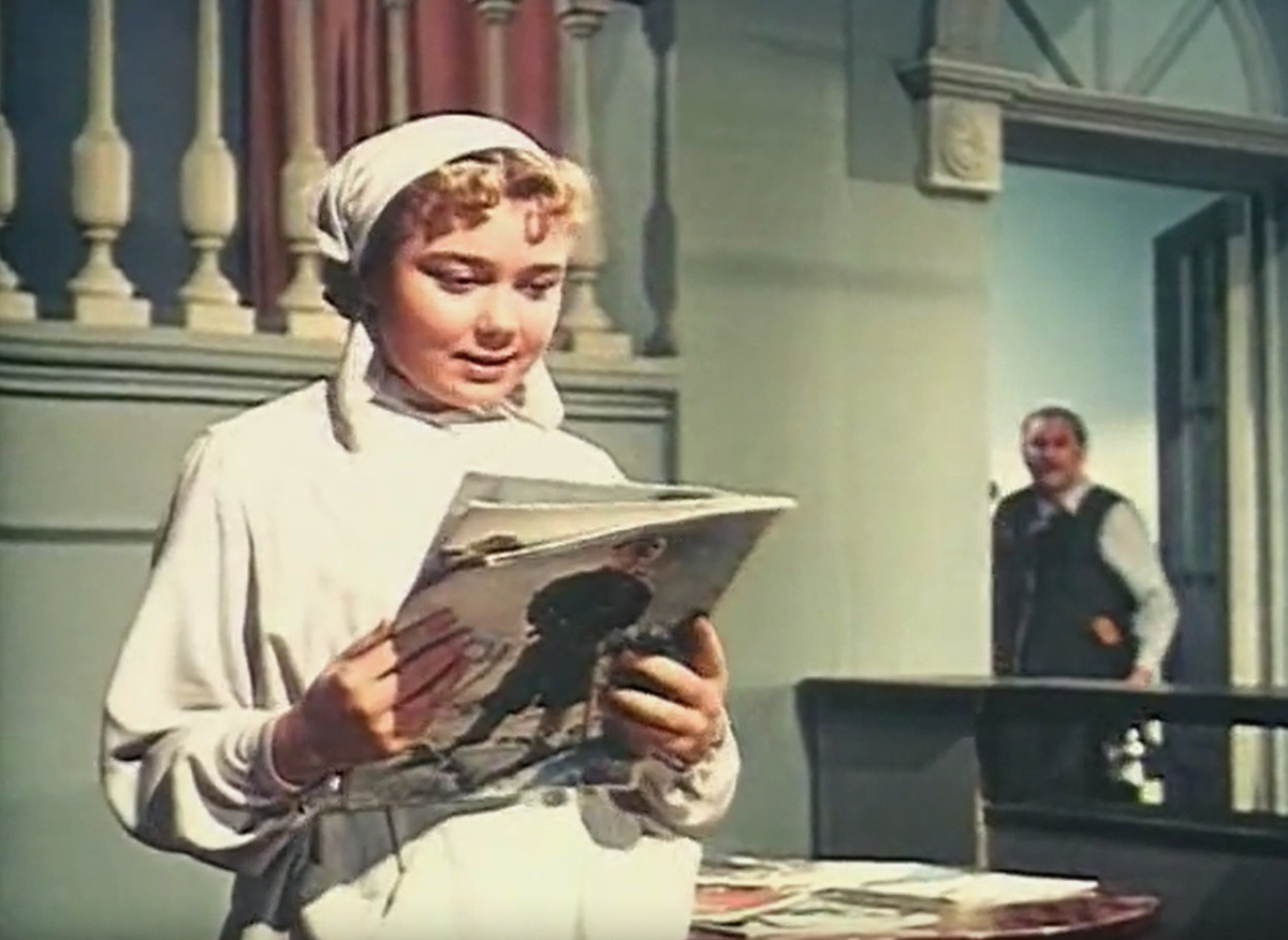 Кадр из кинофильма "Безумный день", 1956 г., режиссер Андрей Тутышкин, сценарист Валентин Катаев, композитор Никита Богословский (скриншот)