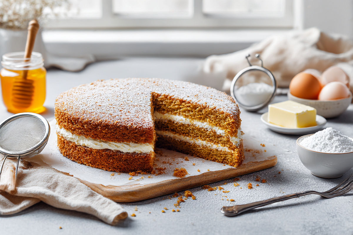    Медовые коржи часто выигрывают вкусом на следующий день — после пропитки карамельно-медовый аромат становится глубже