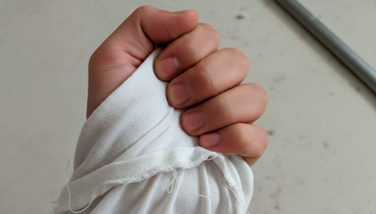 Тонкий, просвечивающий хлопок моментально теряет форму, выглядит неопрятно и подчеркивает контуры белья. Это признак "одноразовой" вещи.