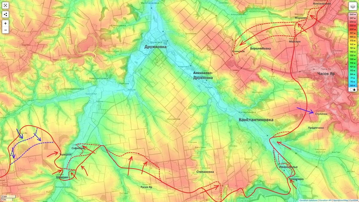    Карта боевых действий с Telegram-канала "Мир сегодня с "Юрий Подоляка"