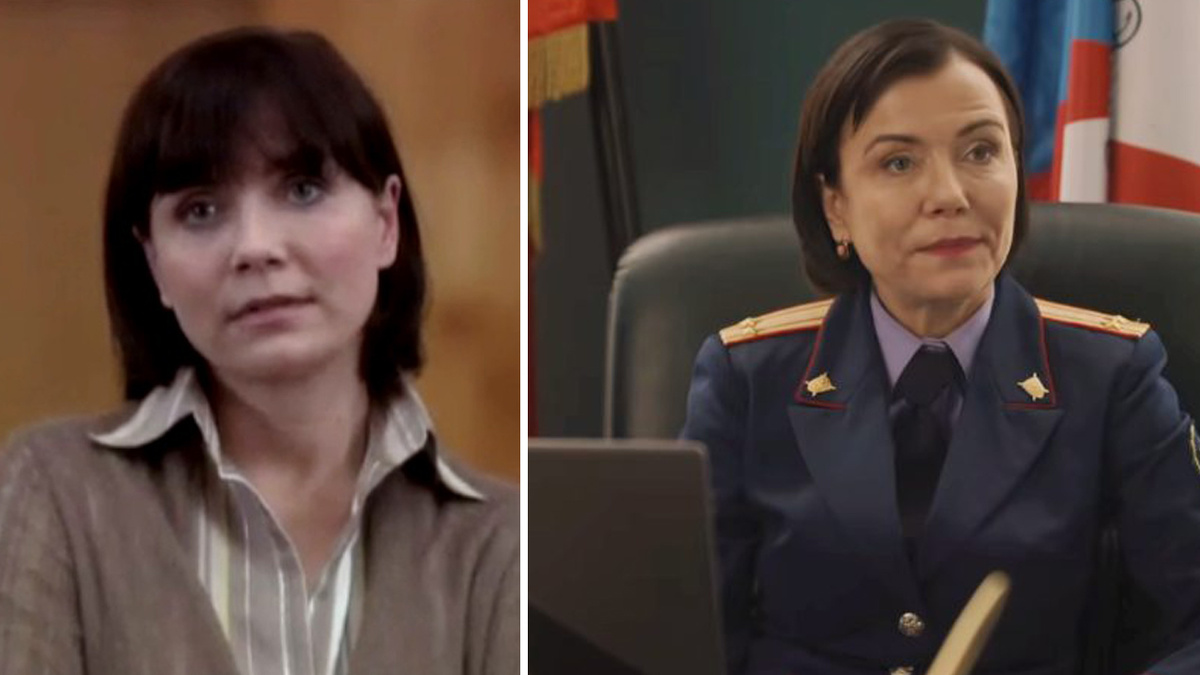 Екатерина Семенова. Слева в фильме "Дикий", 2009 год. Справа в сериале "Уловки разума", 2025 год