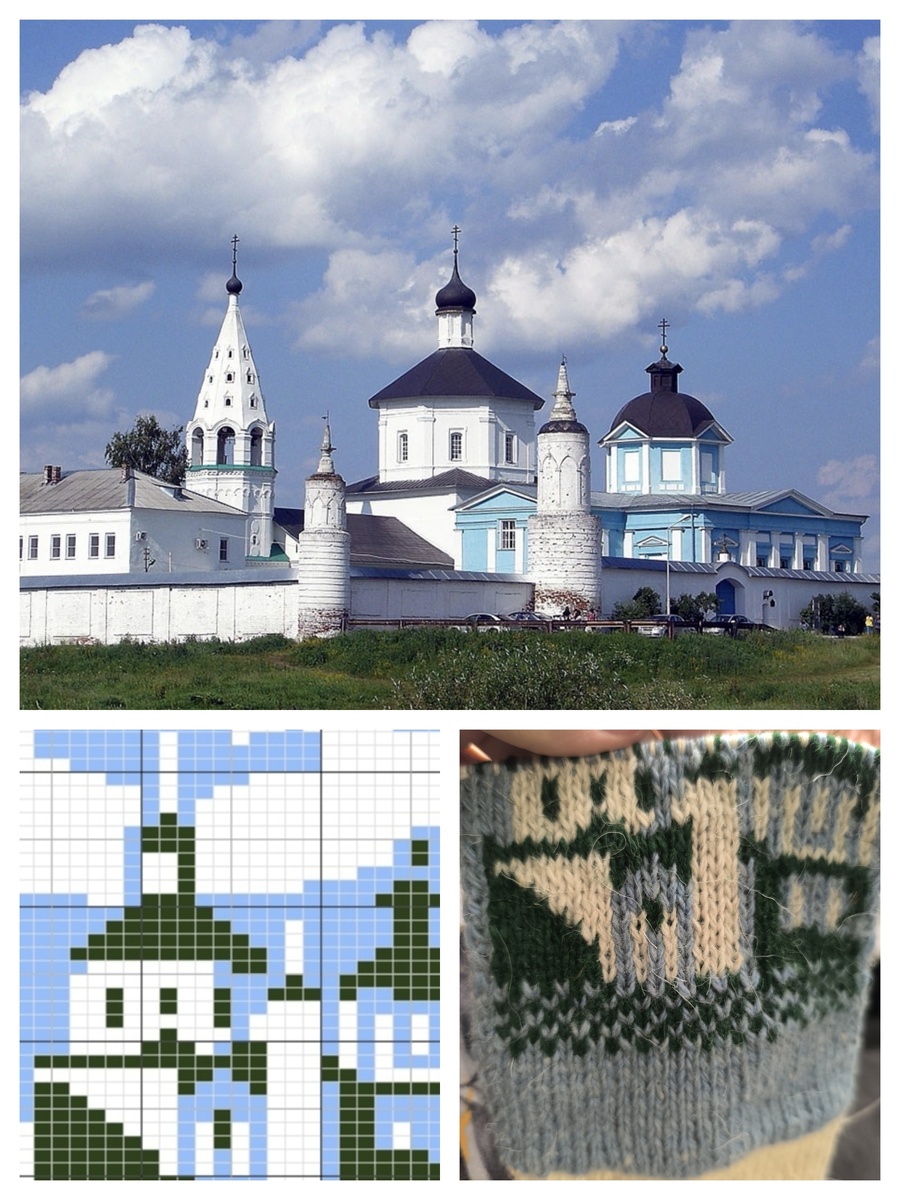 Схема по фото Бобреньева монастыря и образец 