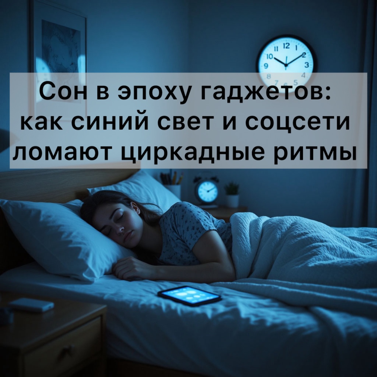 Сон в эпоху гаджетов: как синий свет и соцсети ломают циркадные ритмы