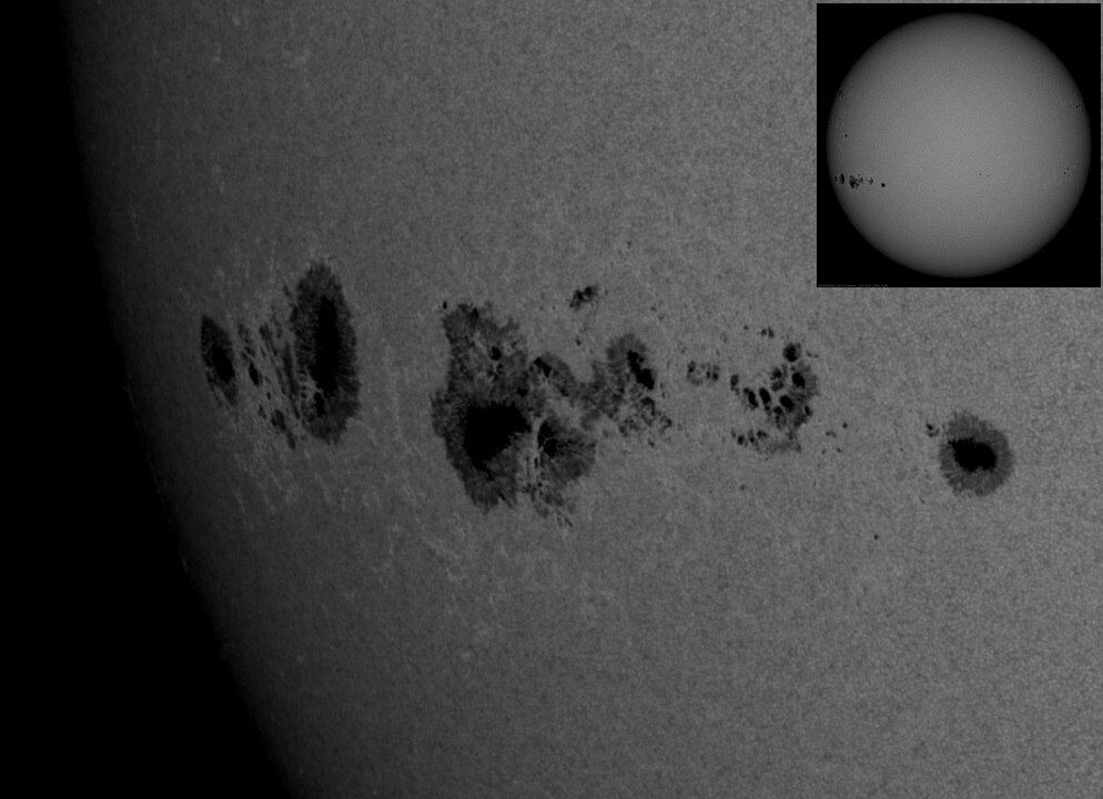    Крупнейший комплекс пятен на Солнце / Источник: © Лаборатория солнечной астрономии