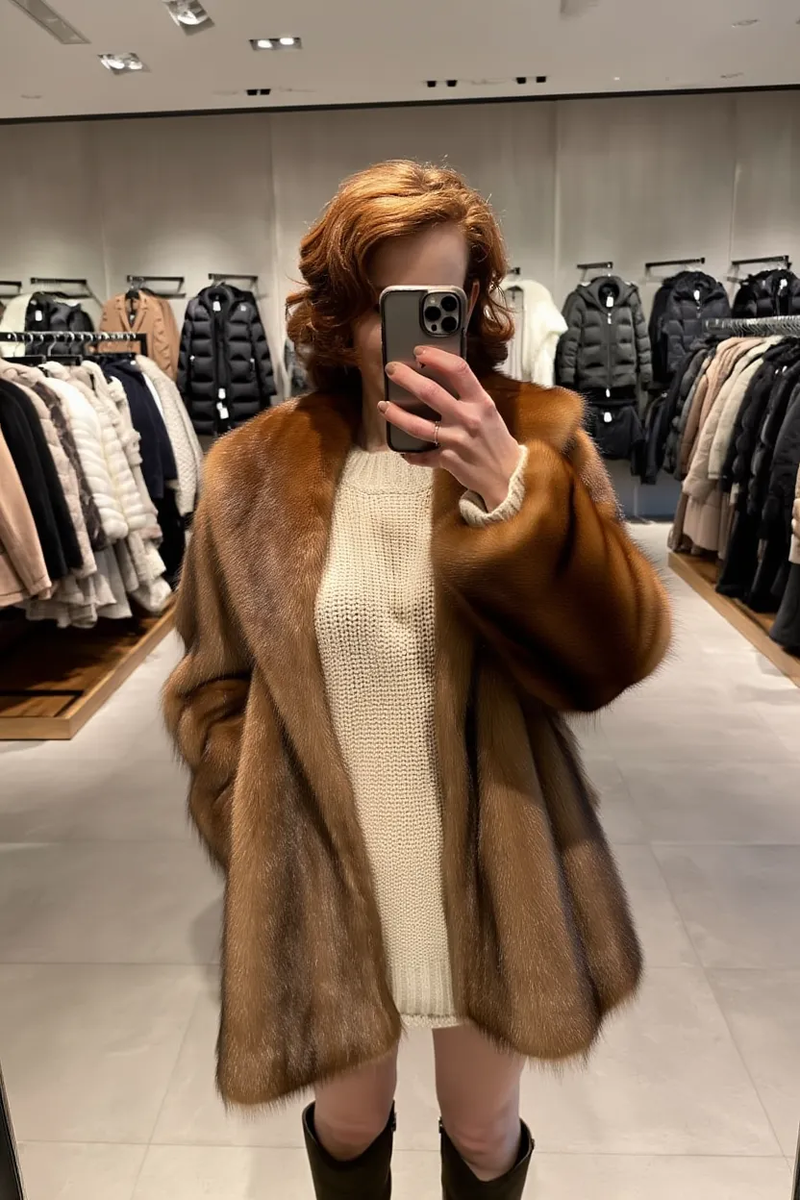 Представьте себе силуэт, мягко ниспадающий с плеч, не стесняющий движений, но при этом не превращающий вас в медвежонка. Идеально для свитеров объемными косами и высоких сапог.