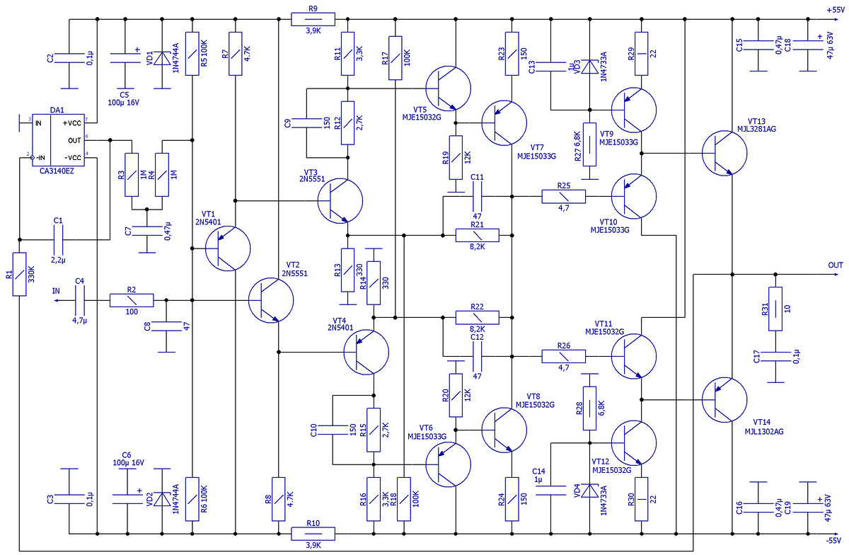 Схема электрическая принципиальная Dartzeel NHB-108 Clone без дрейфа нуля