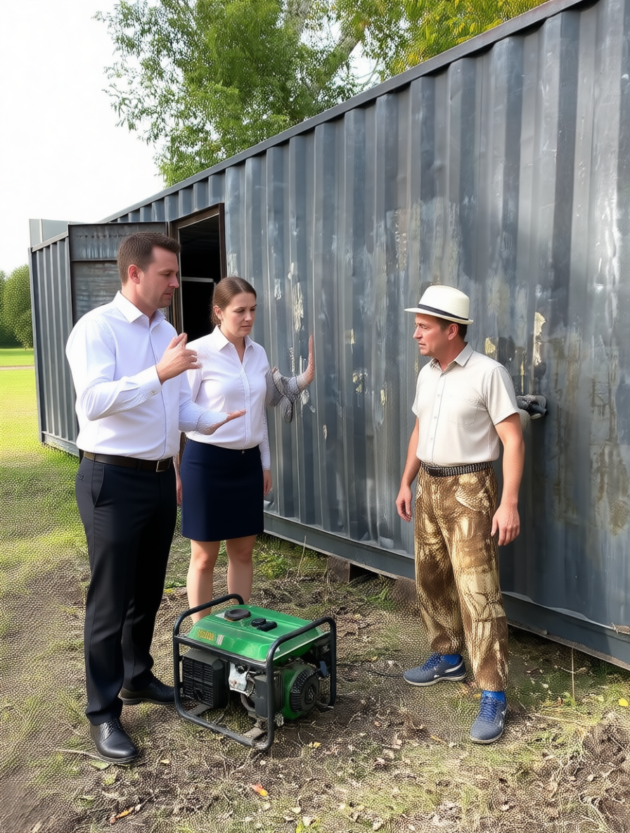 Фото сгенерировано для иллюстрации, но контейнер и генератор мои настоящие😆