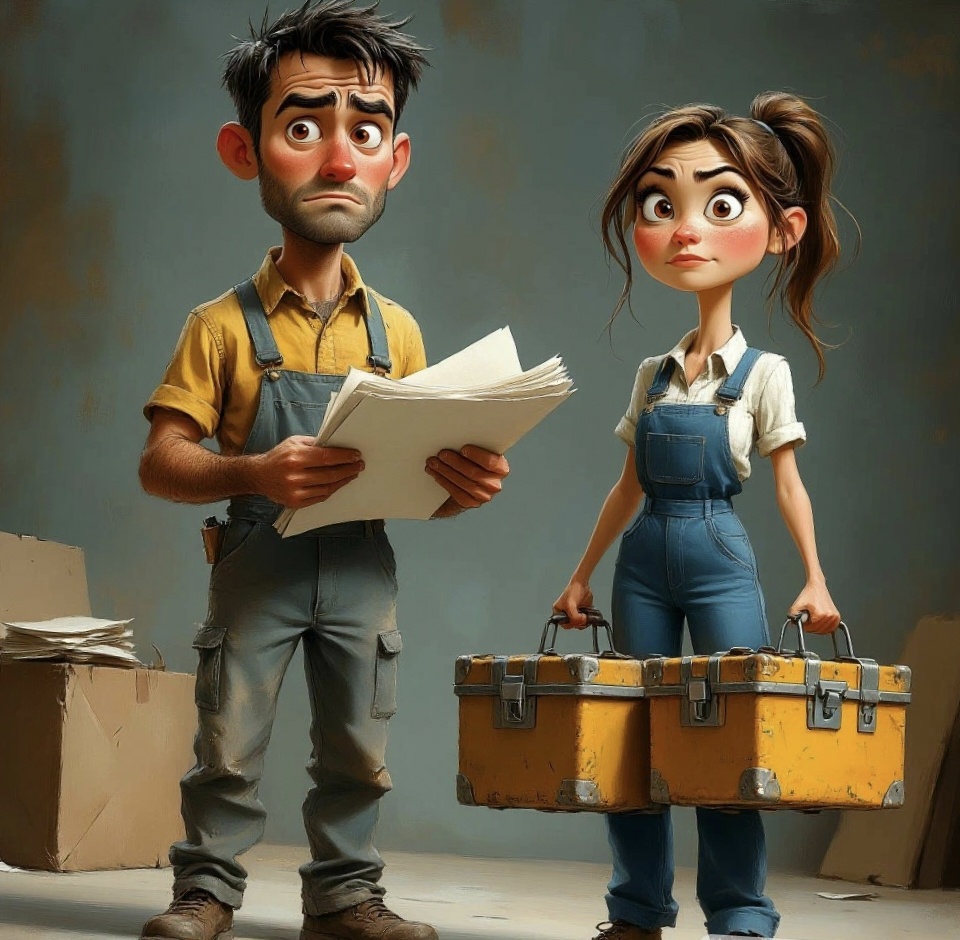 Женщина делает тяжелую работу за мужчину, потому что он занят поиском причины, почему именно ей это надо сделать.