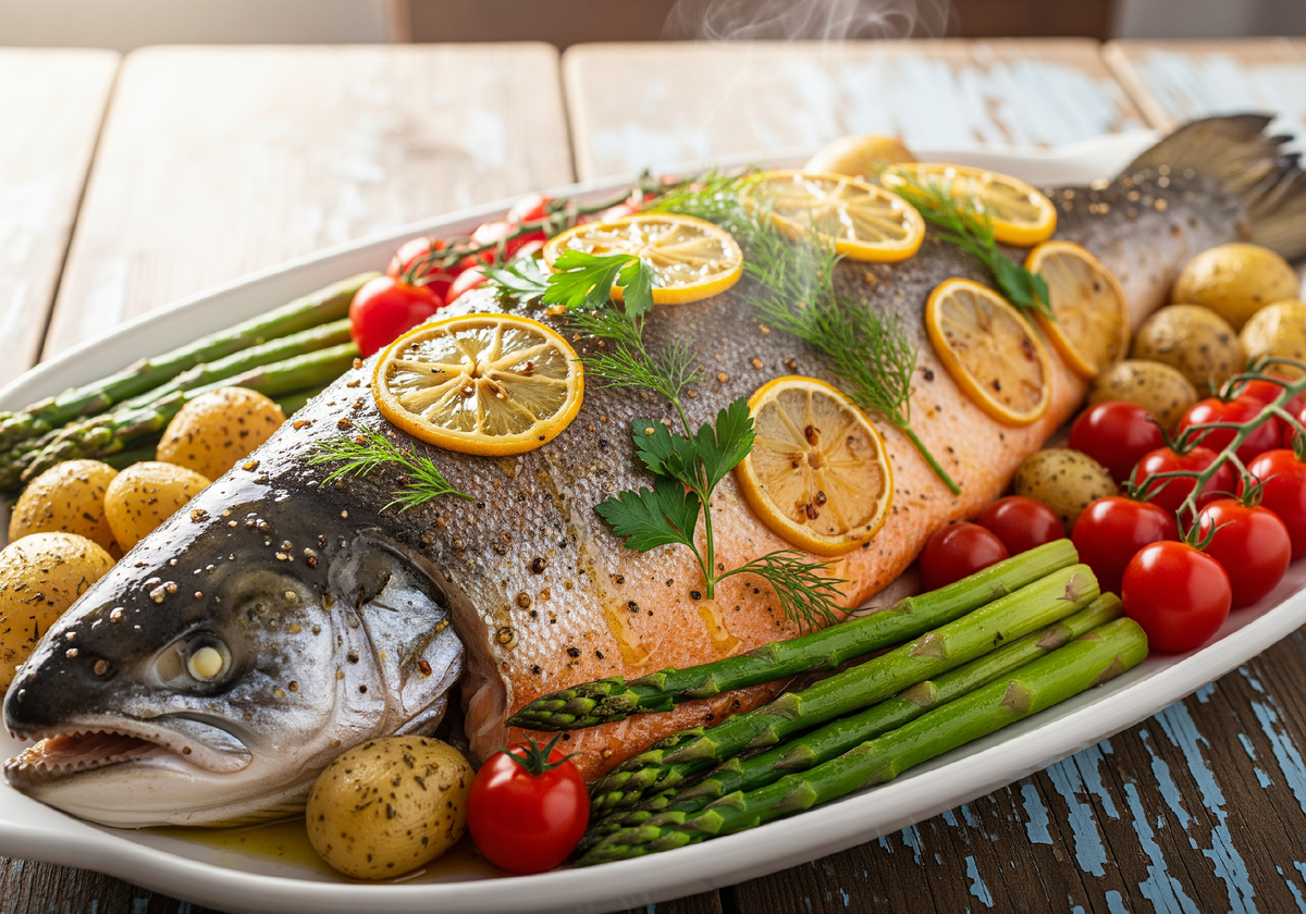 Лосось запеченный