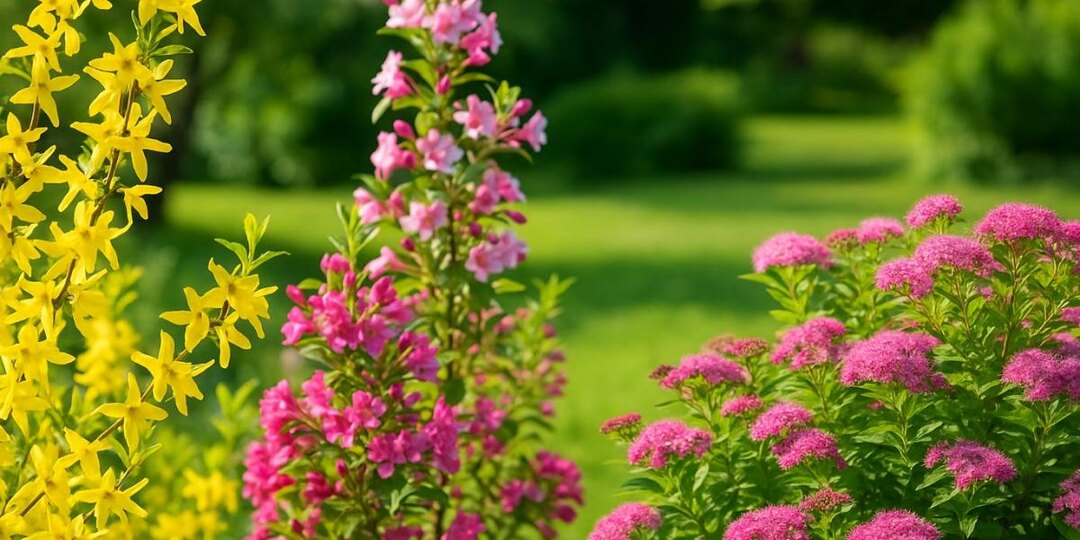 Форзиция, вейгела, дерен и спирея растут без регулярного ухода