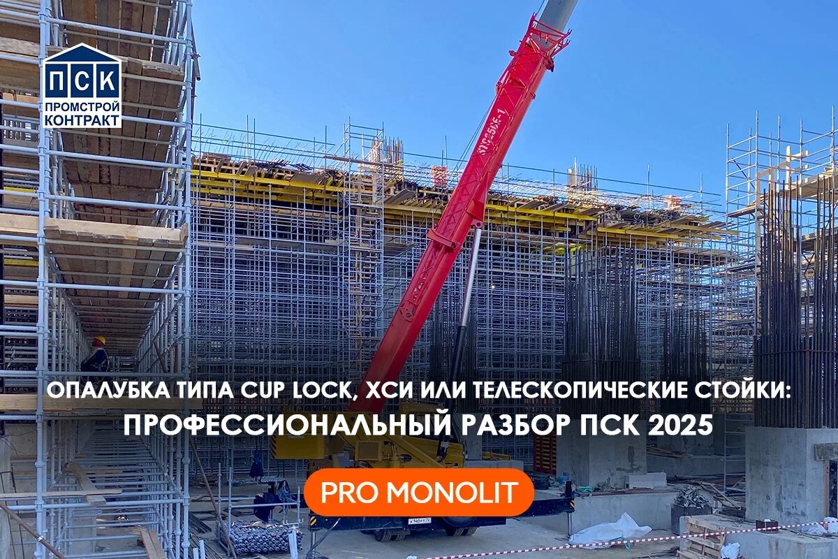 Опалубка типа CUP LOCK, ХСИ или телескопические стойки