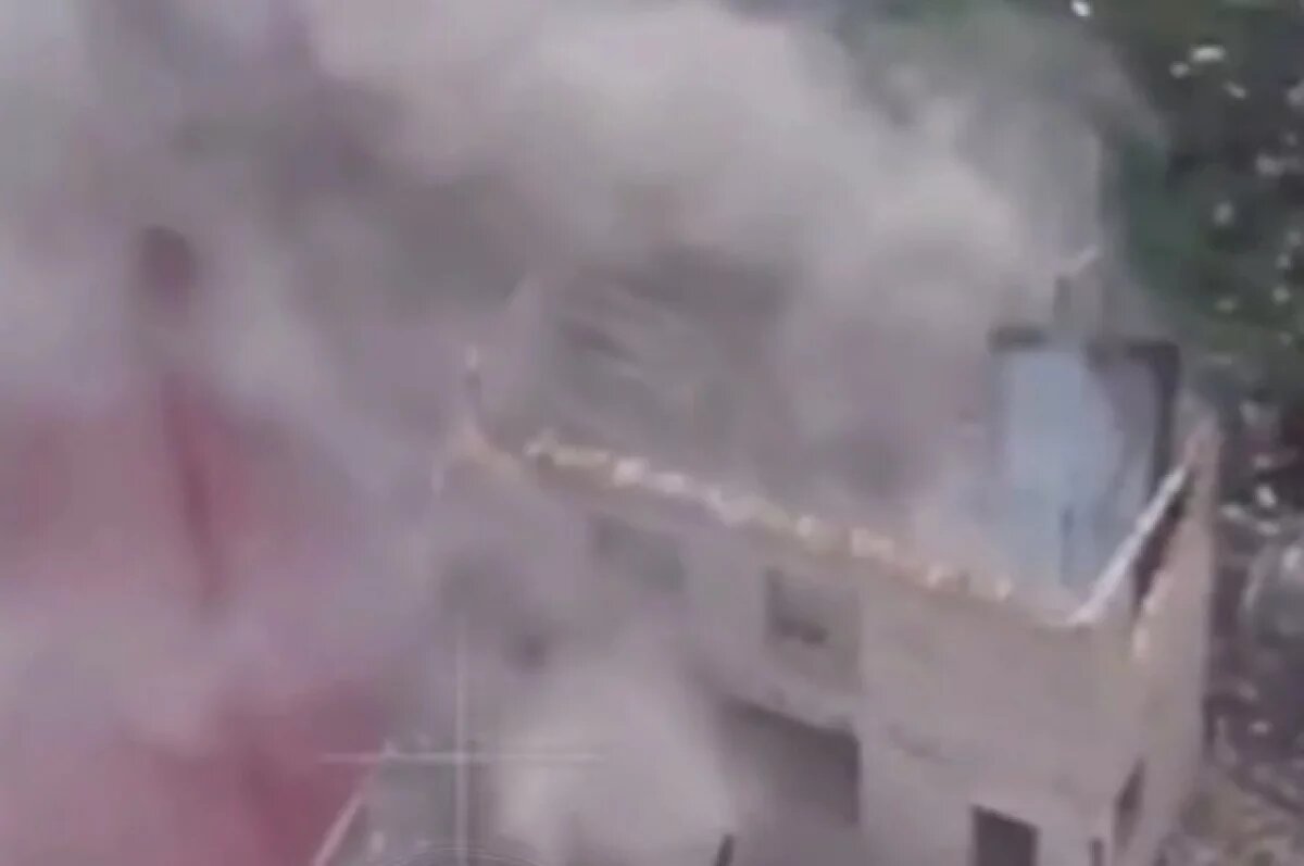    Уничтожение пункта дислокации ВСУ в Херсонской области сняли с воздуха